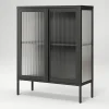 Store vitrineskap 90 x 110 cm, moss green