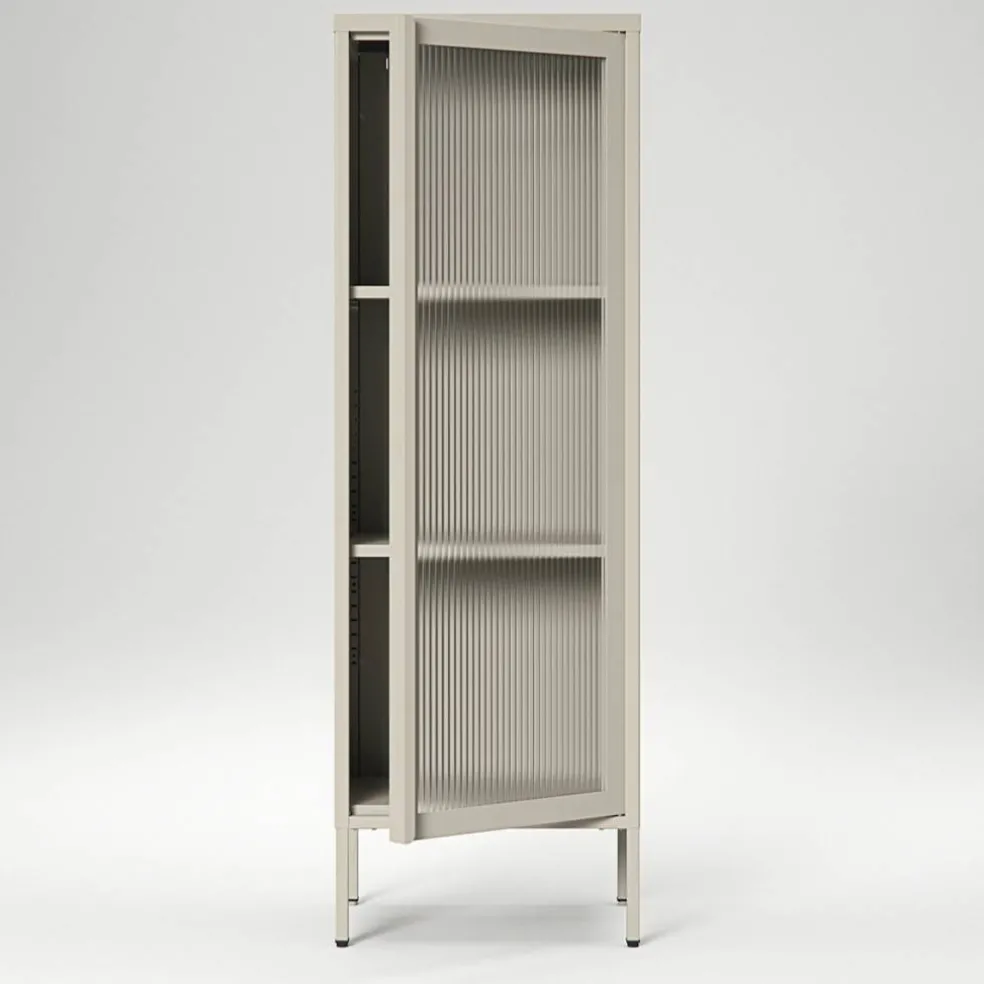 Store vitrineskap 50 x 150 cm, moss green