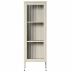 Store vitrineskap 50 x 150 cm, pebble grey