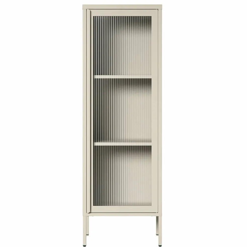 Store vitrineskap 50 x 150 cm, pebble grey