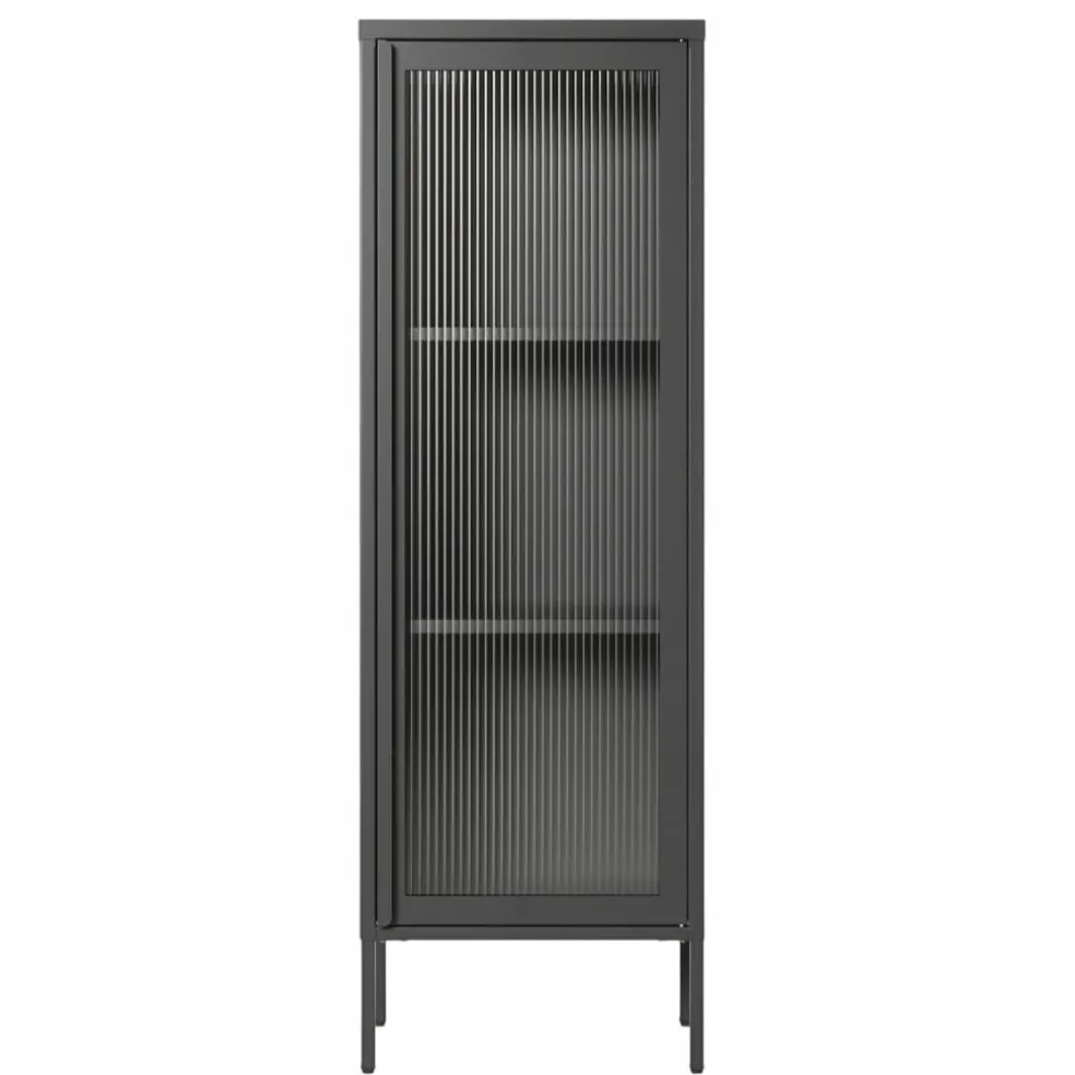 Store vitrineskap 50 x 150 cm, pebble grey