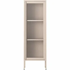 Store vitrineskap 50 x 150 cm, pebble grey