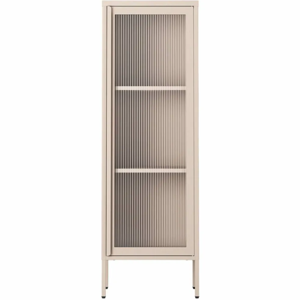 Store vitrineskap 50 x 150 cm, pebble grey