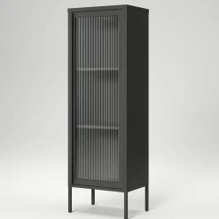 Store vitrineskap 50 x 150 cm, pebble grey