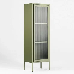 Store vitrineskap 50 x 150 cm, pebble grey