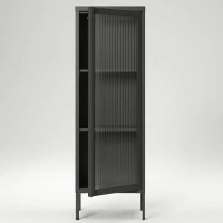 Store vitrineskap 50 x 150 cm, pebble grey