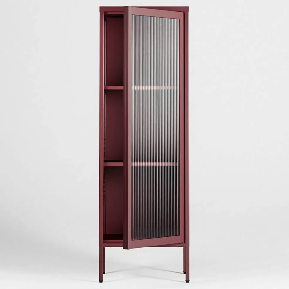 Store vitrineskap 50 x 150 cm, pebble grey