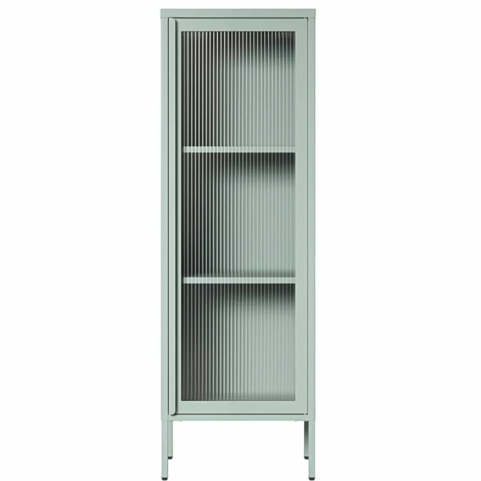 Store vitrineskap 50 x 150 cm, pebble grey