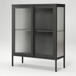 Store vitrineskap 90 x 110 cm, pebble grey