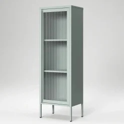 Store vitrineskap 50 x 150 cm, slate grey