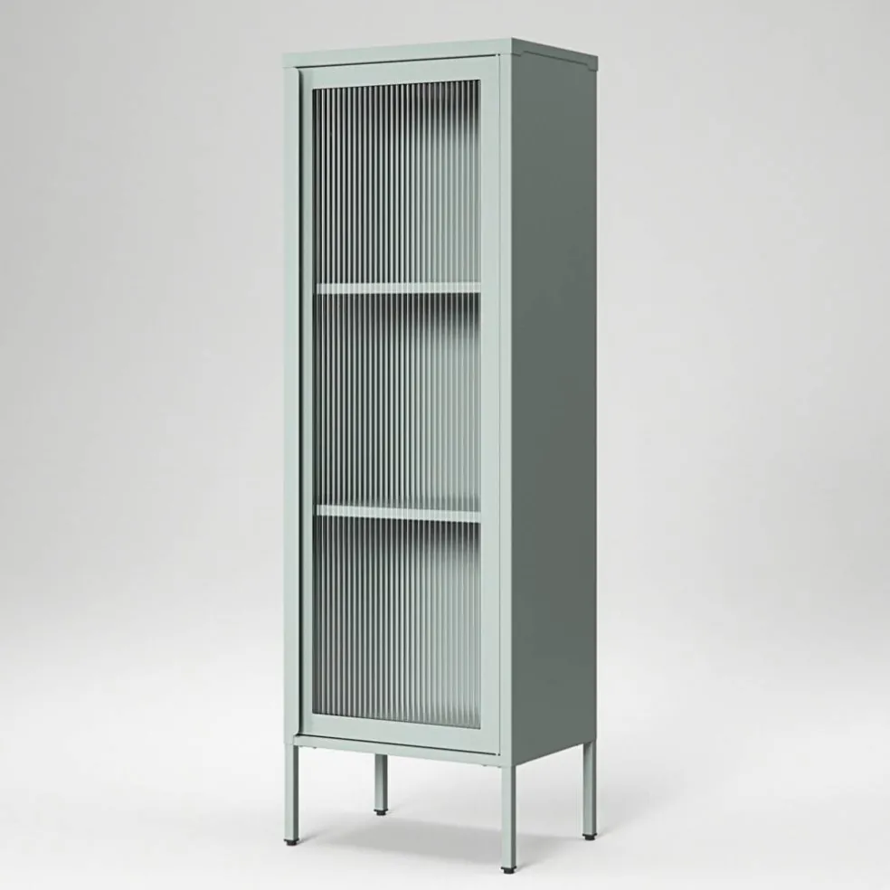 Store vitrineskap 50 x 150 cm, slate grey