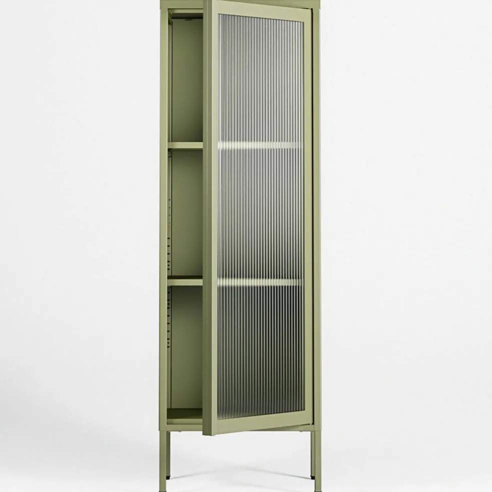 Store vitrineskap 50 x 150 cm, slate grey