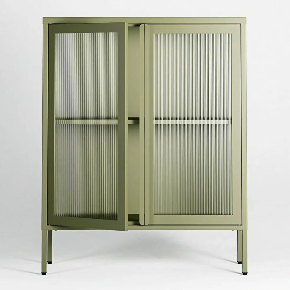 Store vitrineskap 90 x 110 cm, slate grey