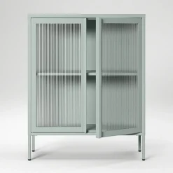 Store vitrineskap 90 x 110 cm, slate grey