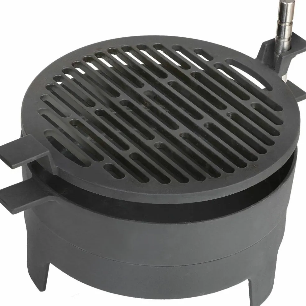 Støpejerns bordgrill, svart