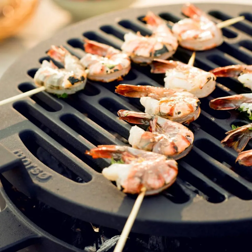 Støpejerns bordgrill, svart