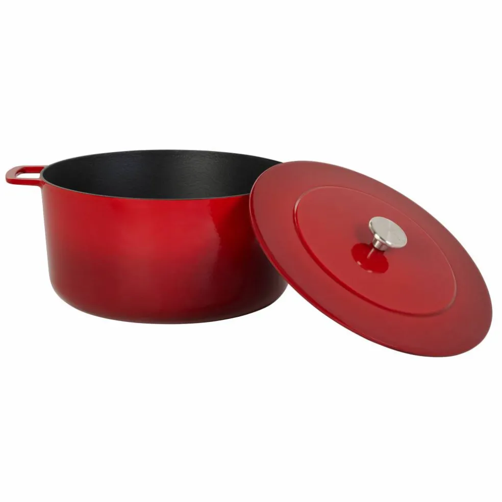 Støpejernsgryte 32 cm / 12 liter, cherry