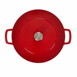 Støpejernsgryte 32 cm / 12 liter, cherry