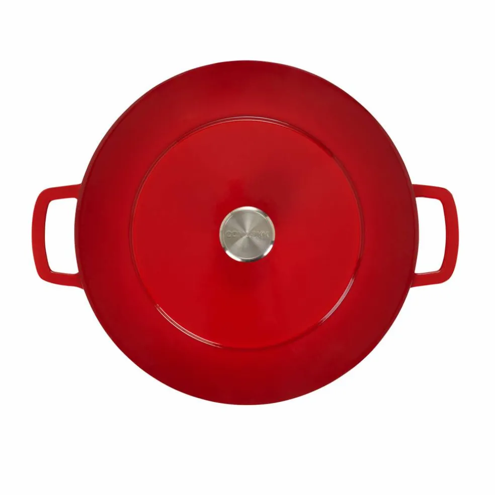 Støpejernsgryte 32 cm / 12 liter, cherry