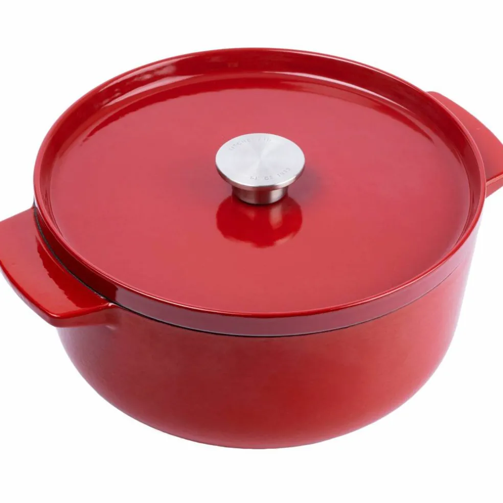 Støpejernsgryte 26 cm/5,2 liter, empire red