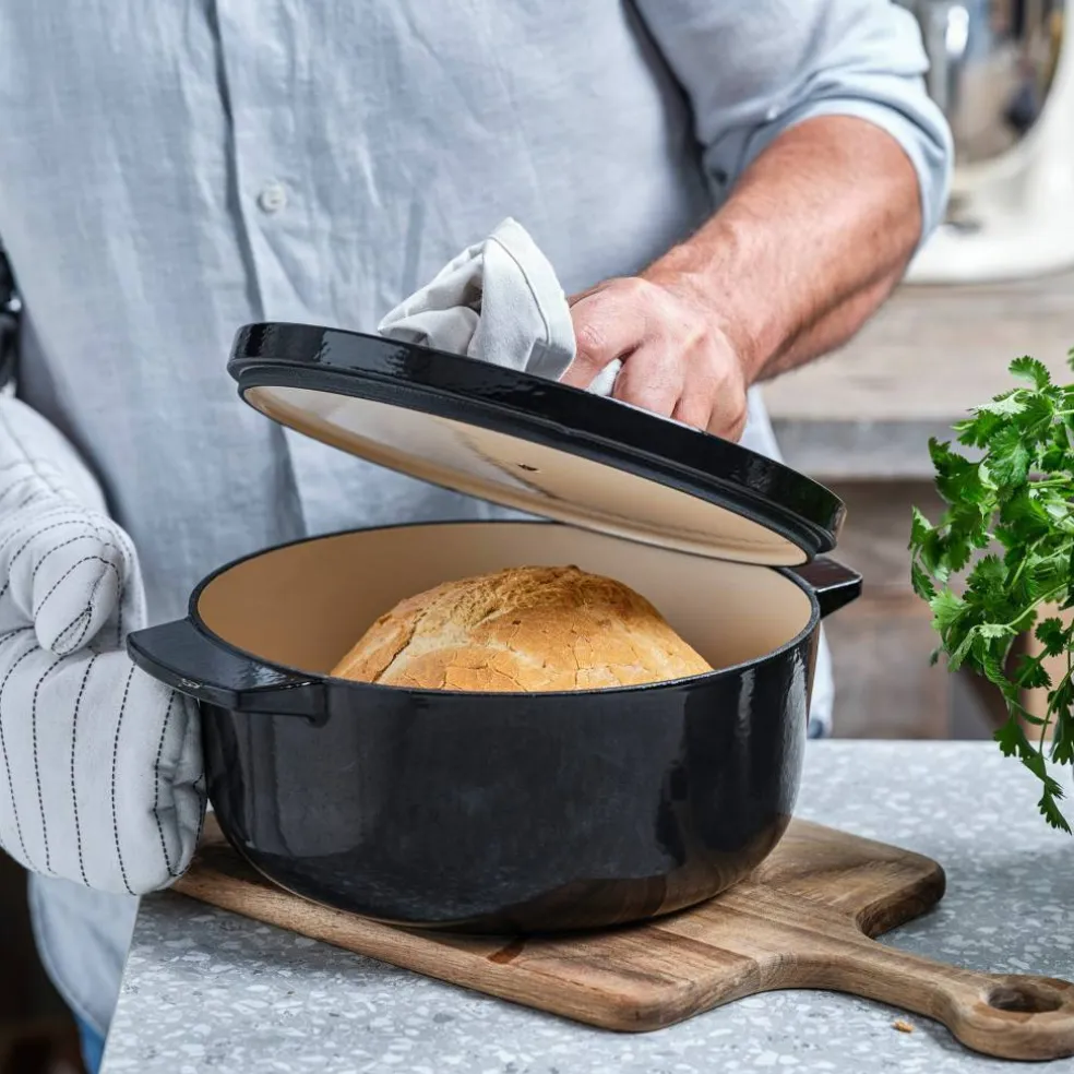 Støpejernsgryte 22 cm/3,3 liter, onyx black