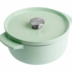 Støpejernsgryte 22 cm/3,3 liter, pistachio