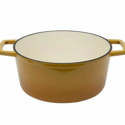 Støpejernsgryte 5 liter, gul