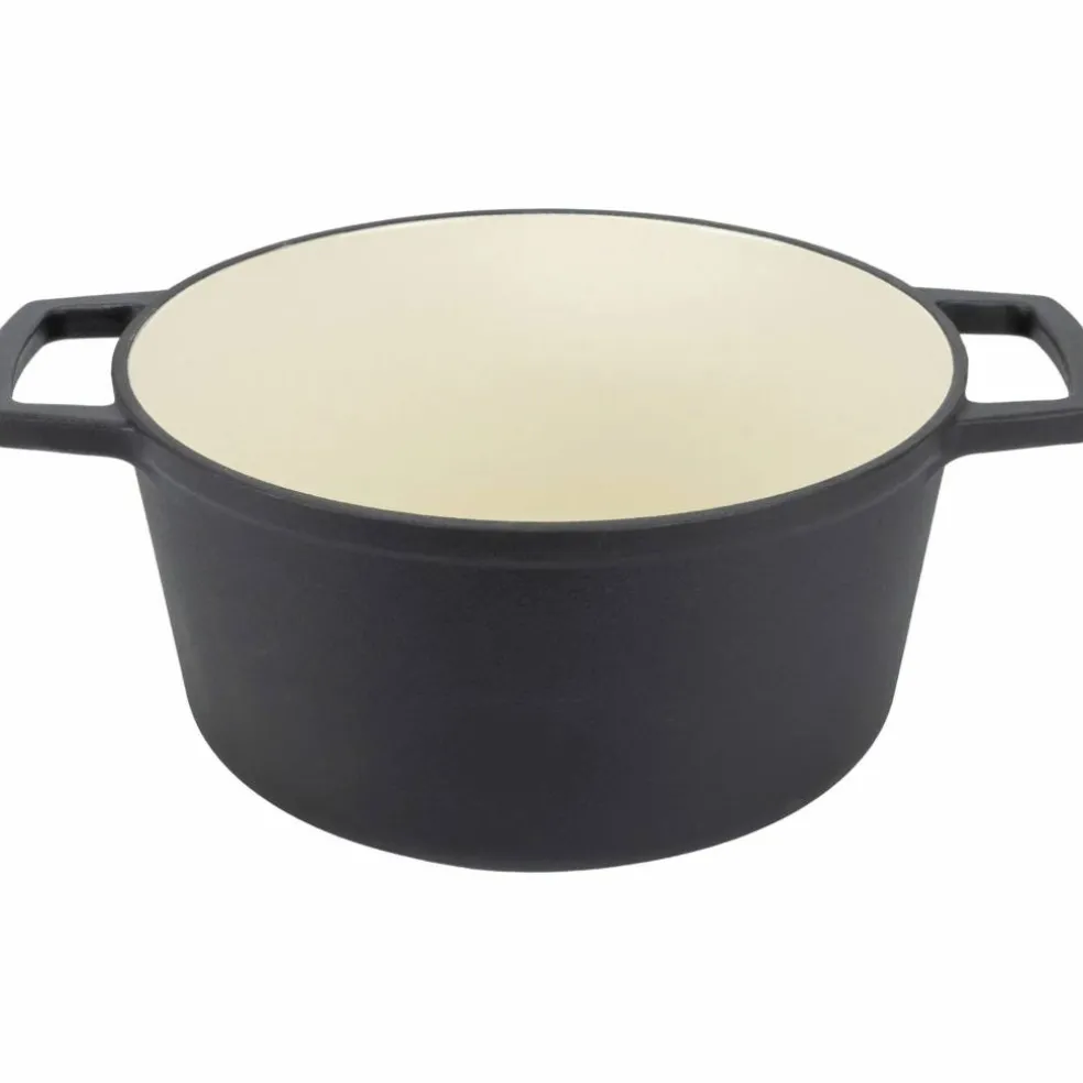 Støpejernsgryte 4 L Matt svart