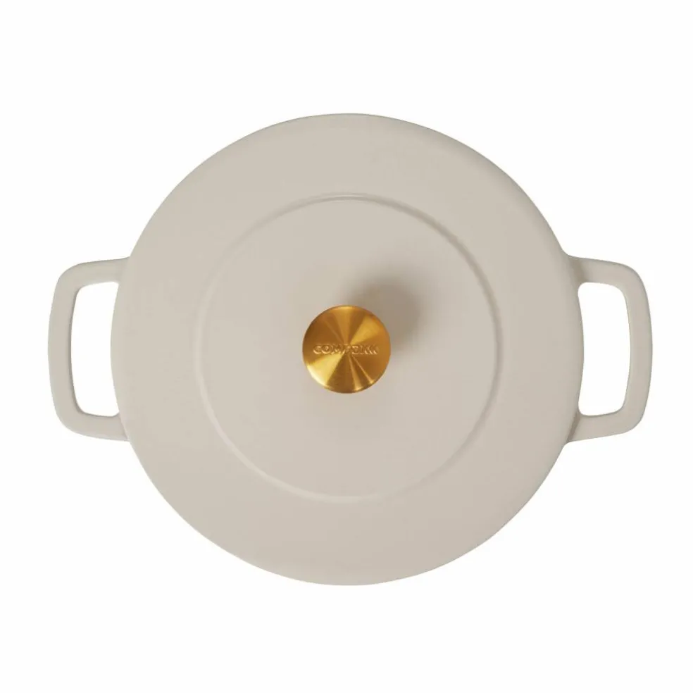 Støpejernsgryte med lokk 24 cm / 3,8 liter, cherry