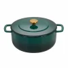 Støpejernsgryte med lokk 24 cm / 3,8 liter, grønn