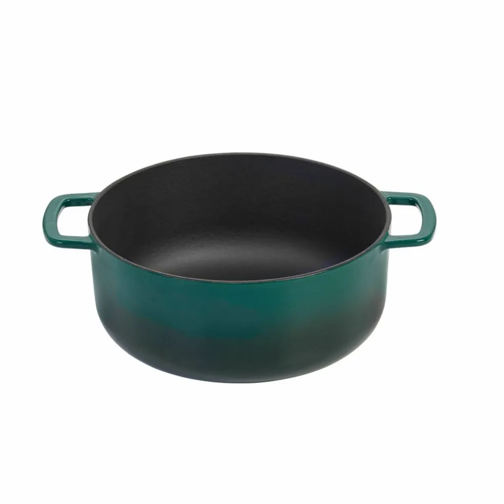 Støpejernsgryte med lokk 24 cm / 3,8 liter, grønn