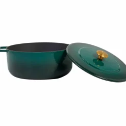 Støpejernsgryte med lokk 28 cm / 5,3 liter, cherry
