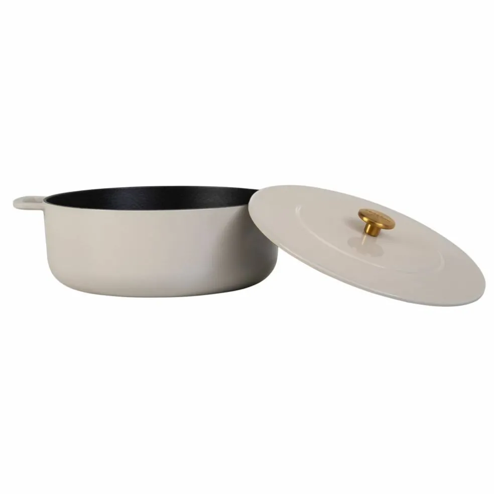 Støpejernsgryte med lokk 28 cm / 5,3 liter, cherry