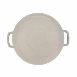 Støpejernsgryte med lokk 28 cm / 5,3 liter, sand