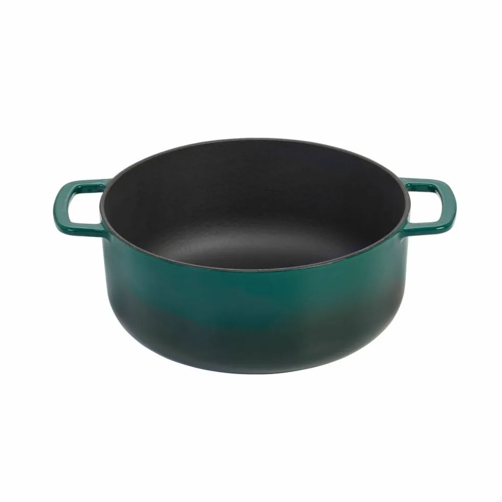 Støpejernsgryte med lokk 28 cm / 5,3 liter, grønn