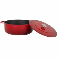 Støpejernsgryte med lokk 28 cm / 5,3 liter, grønn
