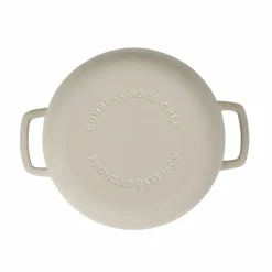 Støpejernsgryte med lokk 24 cm / 3,8 liter, sand