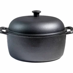 Støpejernsgryte med lokk 7 liter