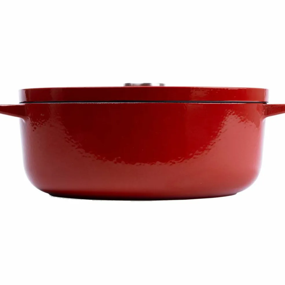 Støpejernsgryte oval 30 cm/5,6 liter, empire red