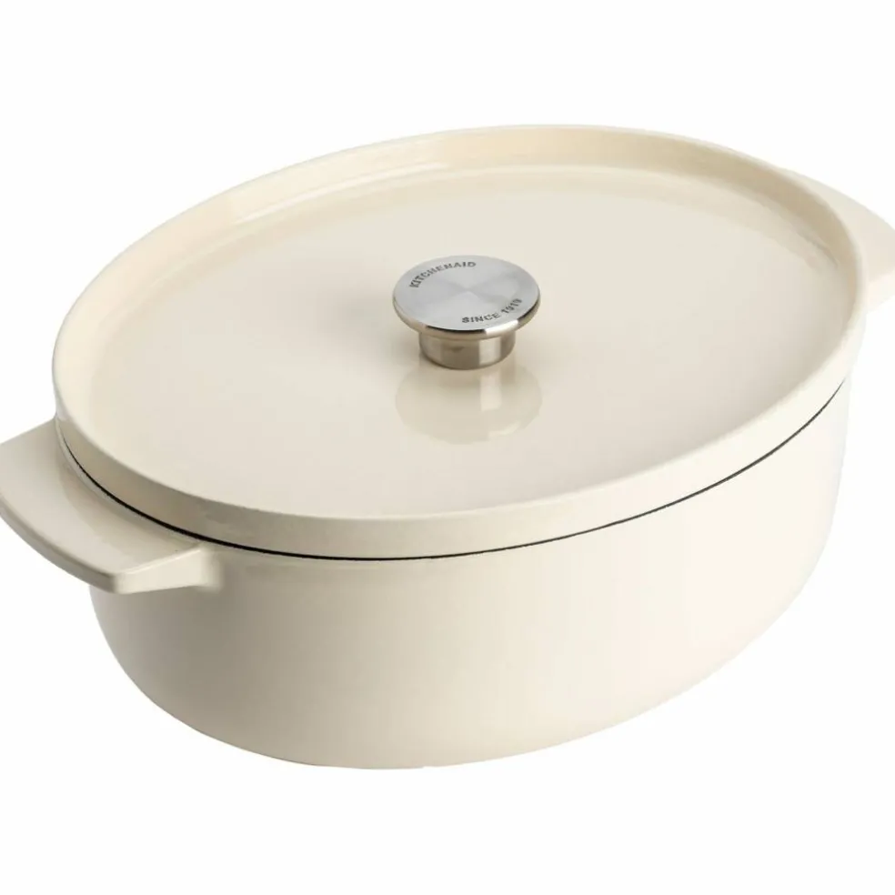 Støpejernsgryte oval 30 cm/5,6 liter, onyx black