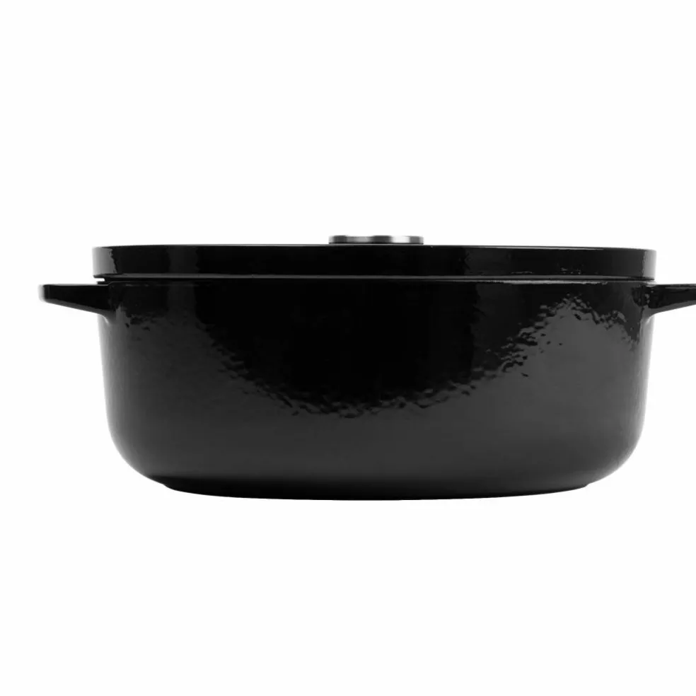 Støpejernsgryte oval 30 cm/5,6 liter, onyx black