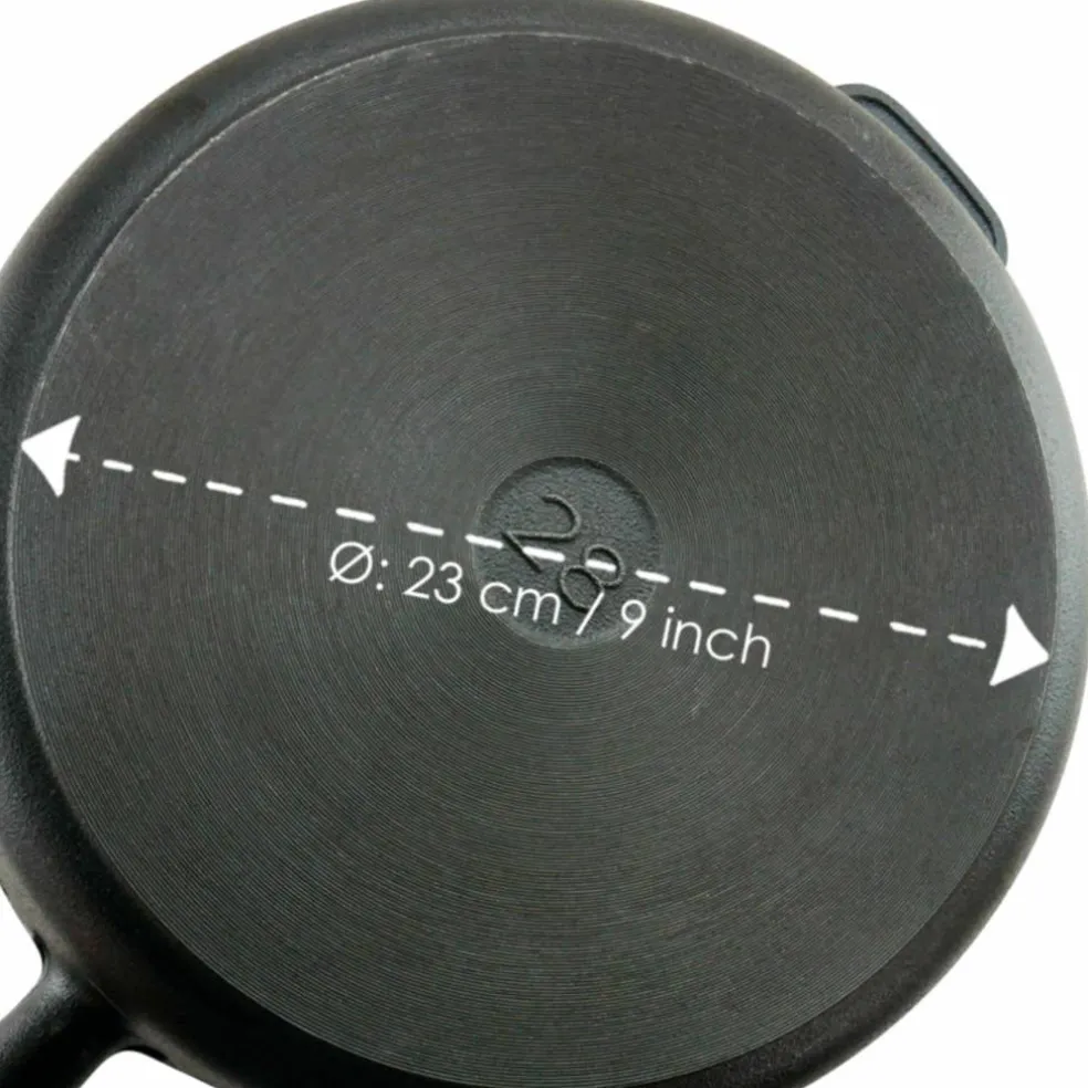 Støpejerns traktorpanne 25 cm, bøk