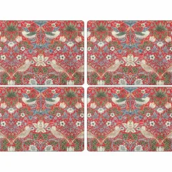 Strawberry Thief Rød Kuvertbrikke 4-pack