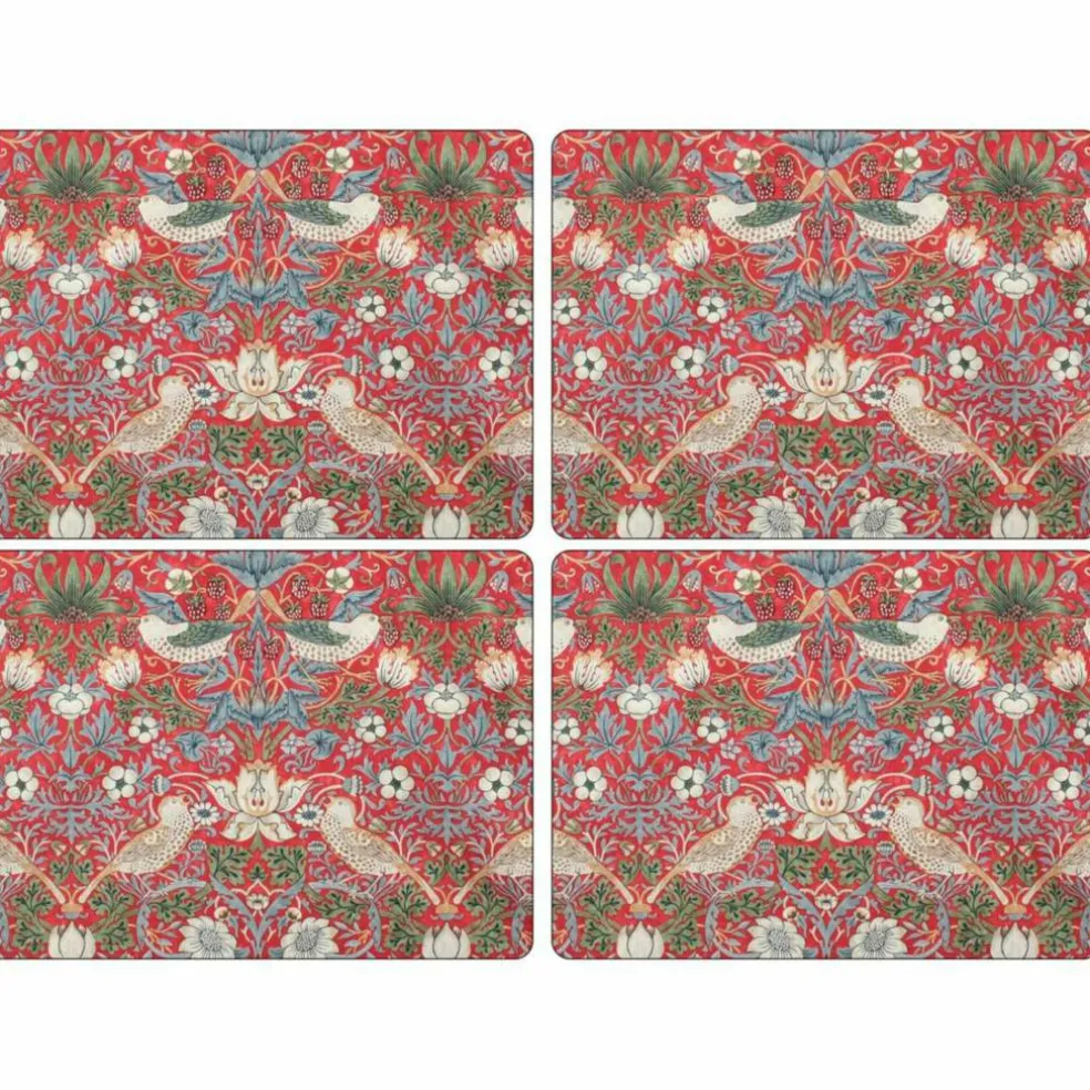 Strawberry Thief Rød Kuvertbrikke 4-pack