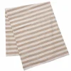 Stripete duk 145x300 cm, beige/hvit