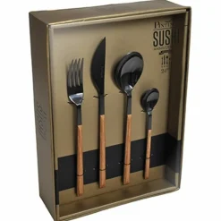 Sushi Anniversary bestikksett 24 stk, svart/teak
