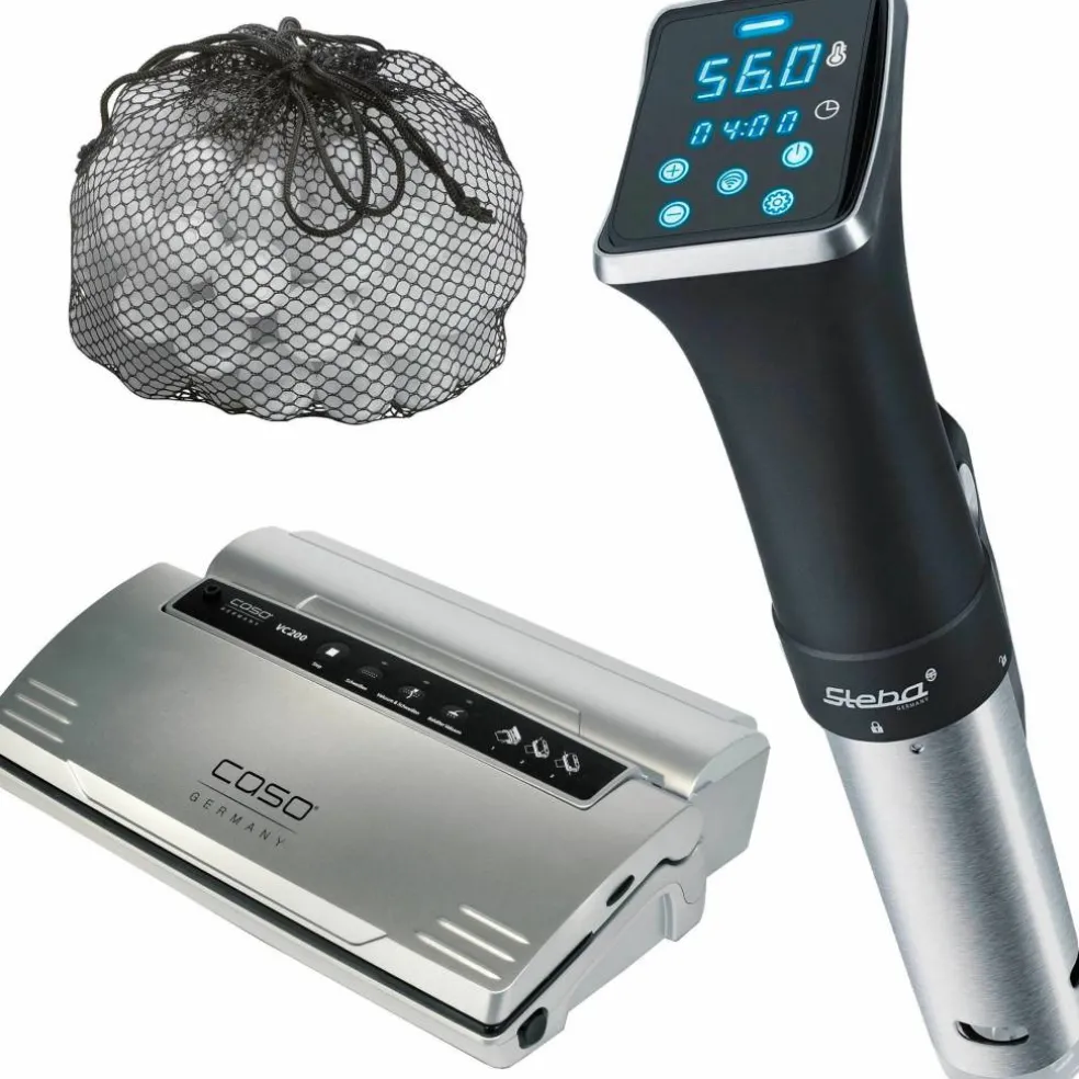 SV80 WiFi Sous Vide + Caso VC 200 Vakuumpakker