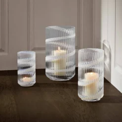 Swirl vase 20,5 cm, hvit