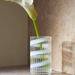 Swirl vase 20,5 cm, hvit