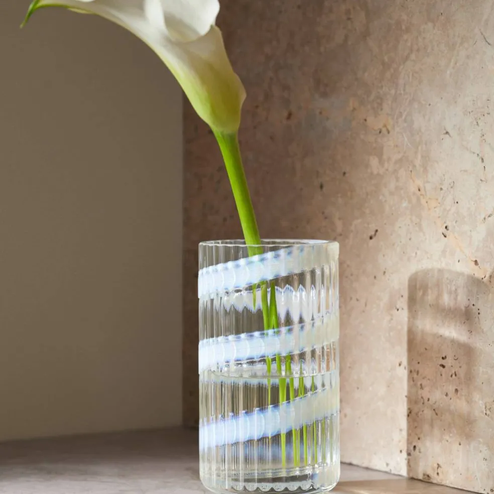 Swirl vase 15,5 cm, hvit